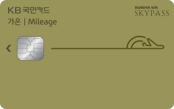 KB국민 가온 대한항공 마일리지카드